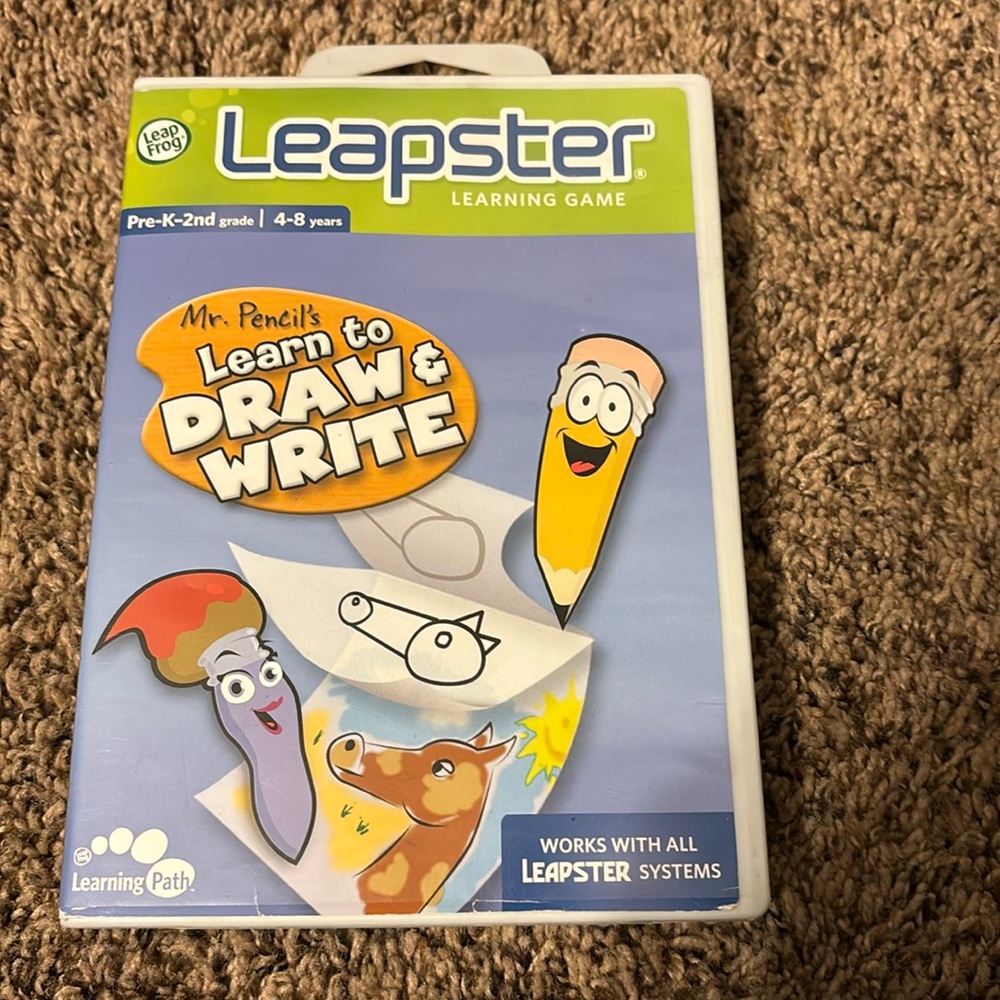 Leapster learning game Mr. Pencil’s learn to draw and write 4-8 yr/ pre-k- 2nd